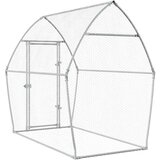  Kavez za kokoši srebrni 200 x 105 x 182 cm od pocinčanog čelika | shoptok.hr