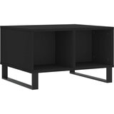Maison Chic Klubska mizica - kavna mizica - Nizka mizica črna 60x50x36,5 cm inženirski les, (21754710) | Shoptok.si