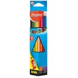 Color peps, drvena boja, sa rezačem, 12K, Maped