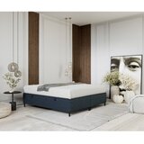 Maison de Rêve Tamno plavi tapecirani bračni krevet s prostorom za odlaganje 160x200 cm Tate – | shoptok.hr