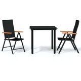  3-dijelni vrtni blagovaonski set crni | shoptok.hr