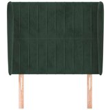  Vzglavje z ušesi temno zeleno 93x23x118/128 cm žamet, (20936160) | Shoptok.si