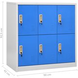  Ormarići s ključem 5 kom svjetlosivi/plavi 90x45x92,5 cm čelik | shoptok.hr