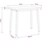  110 x 55 x 75 cm Čvrsto drvo akacije Prirodna i kava Pravokutni | shoptok.hr