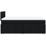  Krevet box spring s madracem crni 120 x 190 cm od tkanine Slike