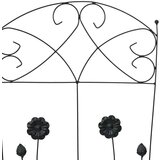  Vrtna Ograda Rešetkasti 3 pcs Crna 112 x 40 cm Čelik | shoptok.hr