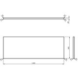 Sapho Ploča za ispod umavionika od punog hrasta u prirodnoj boji 140x50 cm Woody – | shoptok.hr