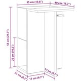  Stranska miza Bela 35 x 40 x 55 cm Konstruiran les, (5000201919) | Shoptok.si