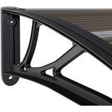 Nadstrešnica za vrata Crna 400x100 cm Polikarbonat | shoptok.hr