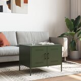  The Living Store Klubska mizica olivno zelena 68x50x50,5 cm valjano jeklo - Klubska Mizica, (21495654) | Shoptok.si