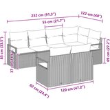  Set sofe 7 pcs Crna poliratan | Eponuda.com