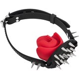 Rimba Bondage Play Mouthgag with Bit and Studs Black-Red u