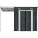 vidaXL Vrtna lopa z nadstreškom antracitna 277x110,5x181 cm jeklo | Shoptok.si