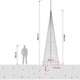  Božićno drvce od svjetlosnih niti s klinom i jarbolom 500 cm - Šareni | shoptok.hr