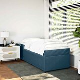 Box spring krevet s madracem tamnoplavi 80 x 200 cm baršunasti | shoptok.hr