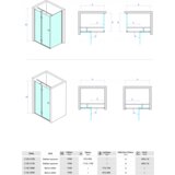 Copen fonta stakleni paravan - 120 cm | ePonuda.com