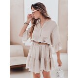 DStreet Sukienka letnia muślinowa LYVONNE jasnobeżowa | Shoptok.si