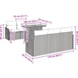 vidaXL 7-delni vrtni kavč set z blazinami bež poli ratan | Shoptok.si