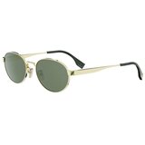 Fendi Sky Yellow Round Sunglasses ONE SIZE (55) Zlata/Zelena Cene