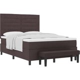  Vzmetnica z okvirjem in klopjo Temno rjava 160x200 cm Tkanina, (22082728) | Shoptok.si