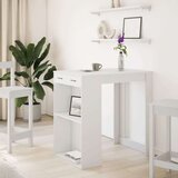 vidaXL Barska miza bela 102x70x103,5 cm inženirski les | Shoptok.si