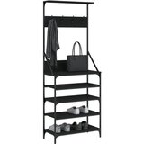  Stalak za odjeću sa spremištem za cipele crni 70 x 34 x 184 cm | shoptok.hr