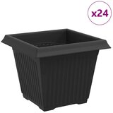 Kvadratna cvetlična posoda 24 pcs Črna 20 x 20 x 16 cm Plastika, (5000207794) | Shoptok.si