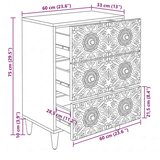  Stranska omara za shranjevanje Bela 60 x 33,5 x 75 cm, (5000232530) | Shoptok.si