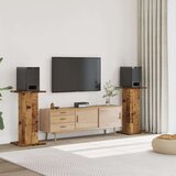 vidaXL Stojalo za zvočnike 2 kosa starinski les 30x30x80 cm inž. les | Shoptok.si