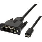 Logilink USB-C® / DVI adapterski kabel USB-C® vtič\, DVI-D 24+1-polni vtič 3.00 m črna UA0332 USB-C®-Display kabel, (20416955) | Shoptok.si