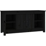 Maison Chic TV omarica - TV enota - Televizijska omarica črna 103x36,5x52 cm trdna borovina, (21699527) Cene
