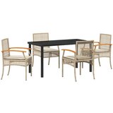 vidaXL set od 5 vrtnih stolica s jastučićima, bež, poliratan | shoptok.hr