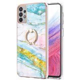 INORCO Za Samsung Galaxy A53 5G YB IMD Series-10 Marmorni vzorec, mehka torbica za telefon TPU IMD Galvaniziran obroč, pokrov na stojalu, (22035554) Cene