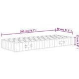  Madrac s džepičastim oprugama srednje čvrst 80x200 cm | shoptok.hr