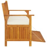  Vrtna klupa za pohranu od masivnog bagremovog drva 120 x 63 x 84 cm | shoptok.hr