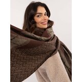 Fashionhunters Brown and beige scarf with geometric patterns | Shoptok.si