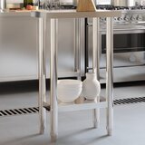 vidaXL Kuhinjski radni stol 55x30x85 cm od nehrđajućeg čelika Cijene