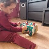 Kruzzel drveni edukativni slon 4 u 1 sa zupčanicima i labirintom | shoptok.hr