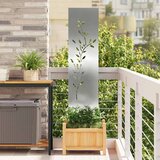 vidaXL Dekorativna ploča za vrt Srebrna 32 x 140 cm | shoptok.hr