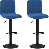  Barski stolci 2 kom plavi baršunasti | shoptok.hr