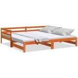 vidaXL Dnevni krevet na razvlačenje voštano smeđi 80x200 cm | shoptok.hr