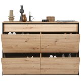 Voleo viseča omara za čevlje črna, hrast artisan | Shoptok.si