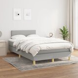  Krevet s oprugama i madracem svjetlosivi 120x190 cm od tkanine | shoptok.hr
