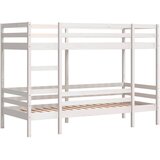 Krevet na kat bijeli 75 x 190 cm od masivne borovine | Eponuda.com