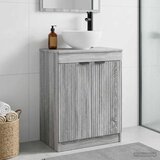  Kupaonski umivaonik s sudoperom Siva Sonoma 54 x 35 x 83 cm | shoptok.hr