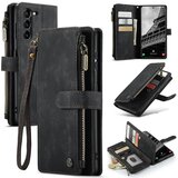 INORCO CASEME C30 Series za Samsung Galaxy S23+ PU usnjena torbica za telefon, reže za kartice, žep na zadrgo, pokrov stojala, (22035817) Cene