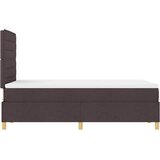  LED Box Spring Krevet Tamno smeđa 120 x 200 cm tkanina Slike