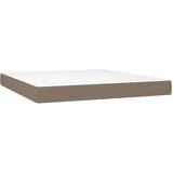 vidaXL Krevet box spring s madracem LED smeđesivi 180x200 cm tkanina | shoptok.hr