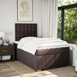  Krevet box spring s madracem tamnosmeđi 120 x 190 cm od tkanine | shoptok.hr
