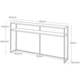YAMAZAKI Bijeli/svjetlo smeđi pomoćni stol u dekoru jasena 20,5x126 cm Tower – | shoptok.hr
